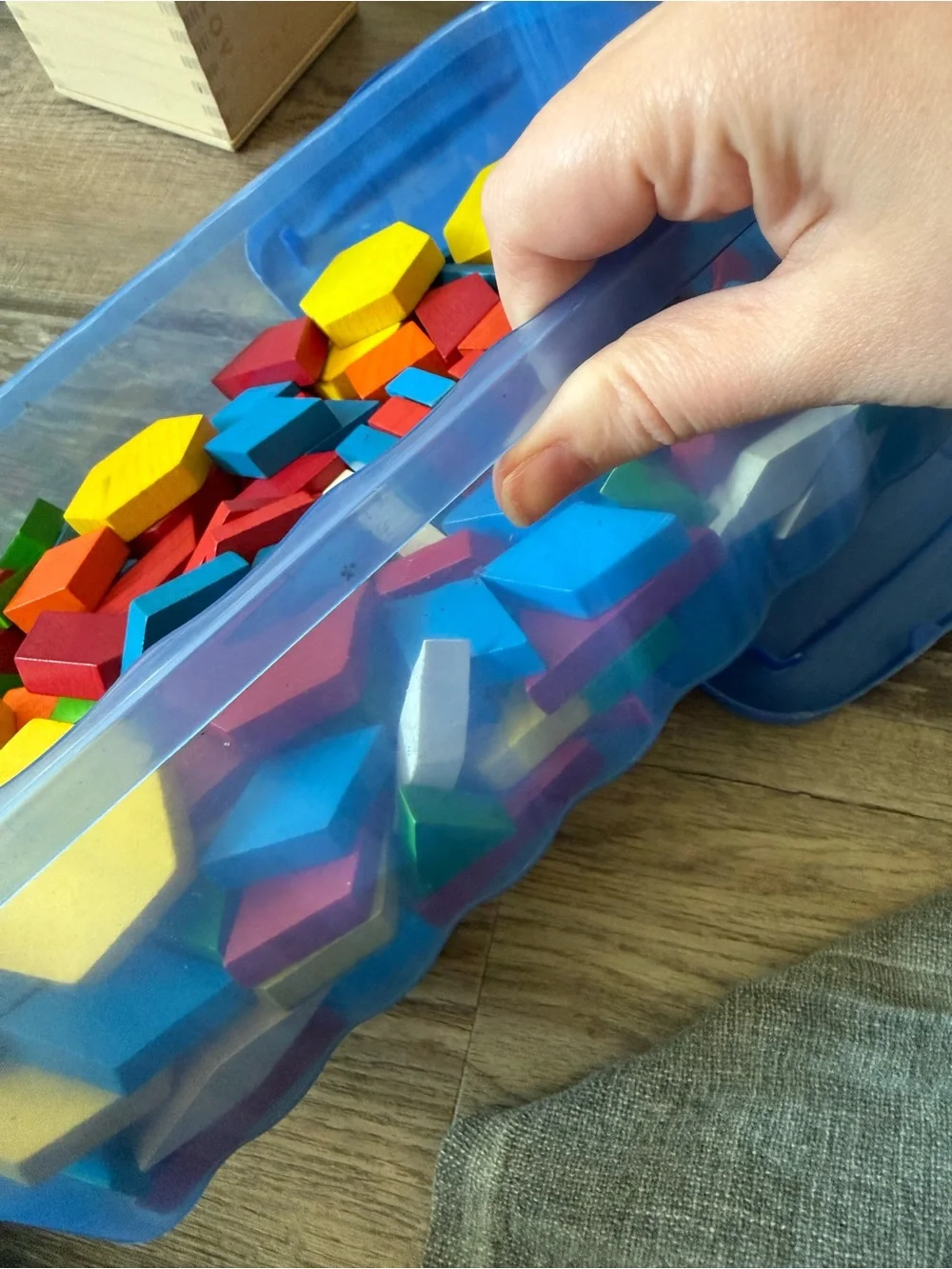 Wooden Pattern Multicolor Shape Blocks Set for Kids